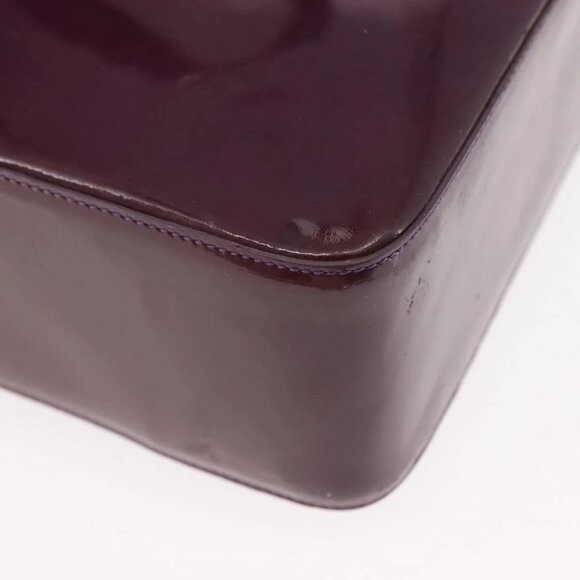 CHANEL Tote Bag Patent leather Purple Gold CC Auth bs29957 - Picture 4 of 16